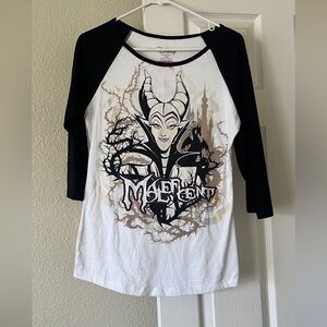 Disney maleficent 3/4 sleeve glow in the dark top